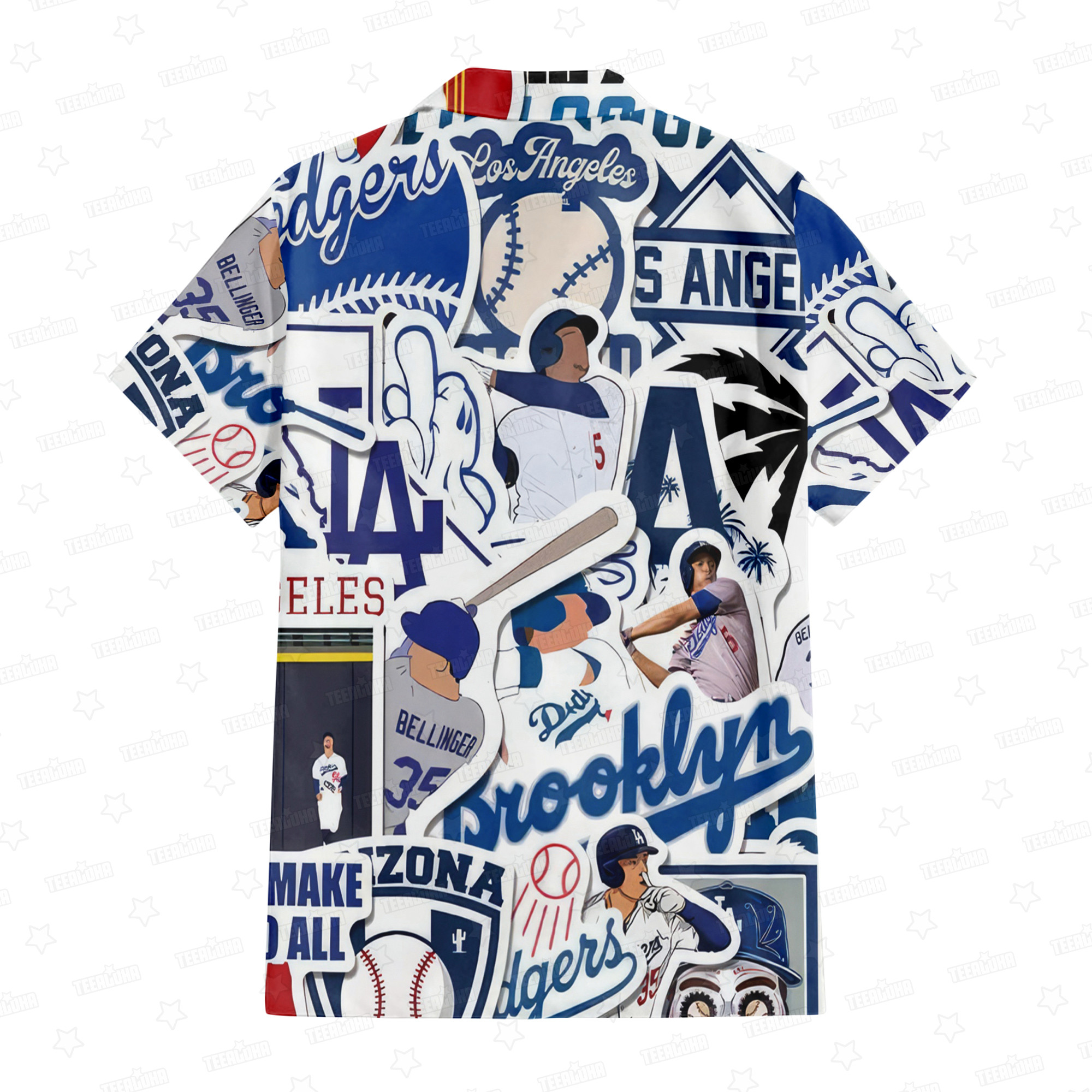 Los Angeles Dodgers Dynamic Emblem Hawaiian Shirt