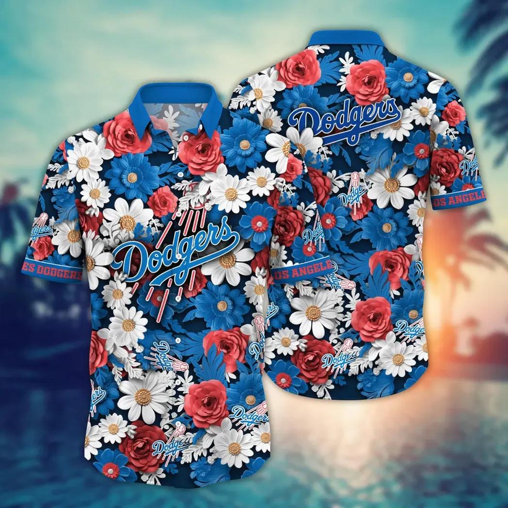 Los Angeles Dodgers MLB Flower Aloha Hawaiian Shirt 18, MLB Hawaiian Shirt