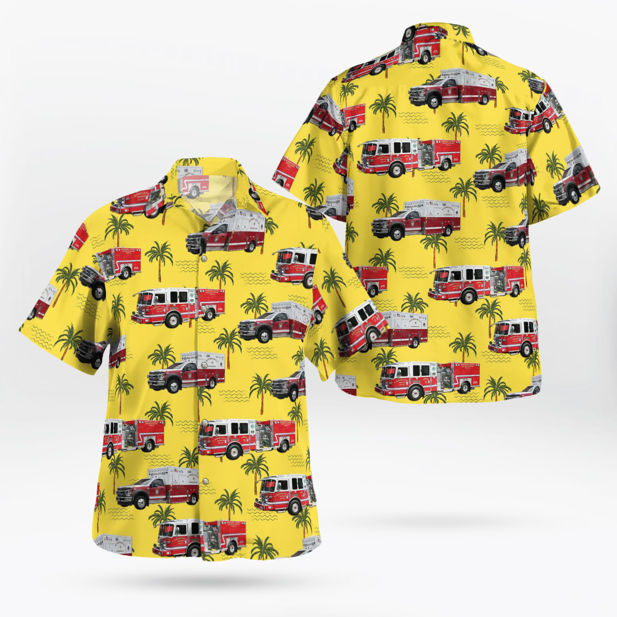 Manhasset-Lakeville Fire Department Great Neck, NY Hawaiian Shirt - Gifts For Firefighters In Manhasset-Lakeville, NY