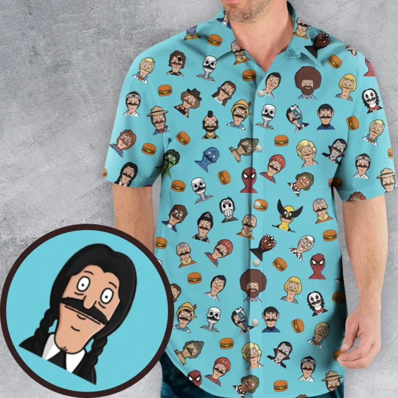 Many Faces of Bob's Burger Hawaiian Shirt