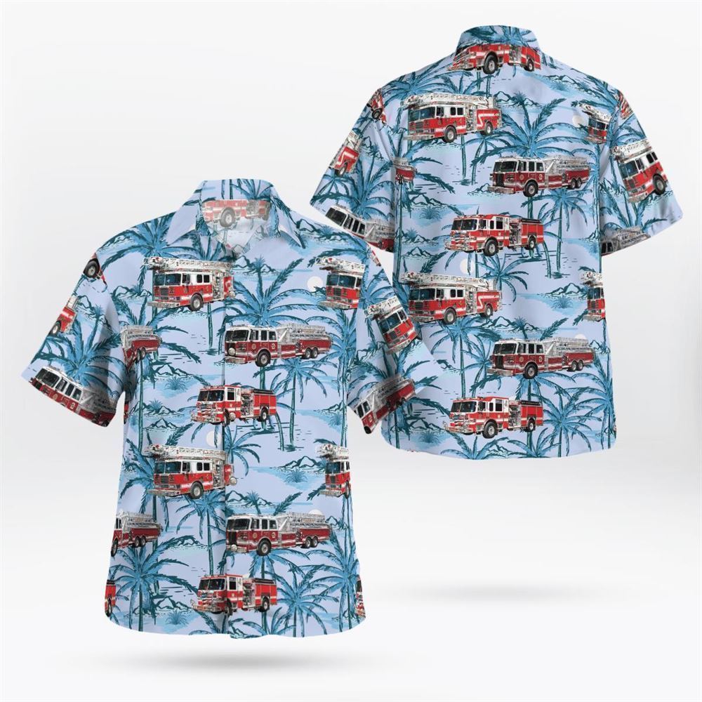 Marlton, NJ, Evesham Fire-Rescue Hawaiian Shirt - Gifts For Firefighters In Marlton, NJ