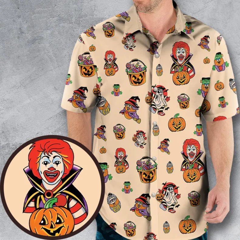 McDonaldland Halloween Hawaiian Shirt