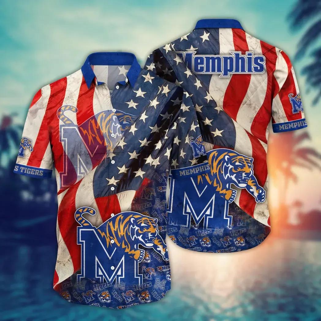 Memphis Tigers NCAA Flower Aloha Hawaiian Shirt 10, NCAA Hawaiian Shirt