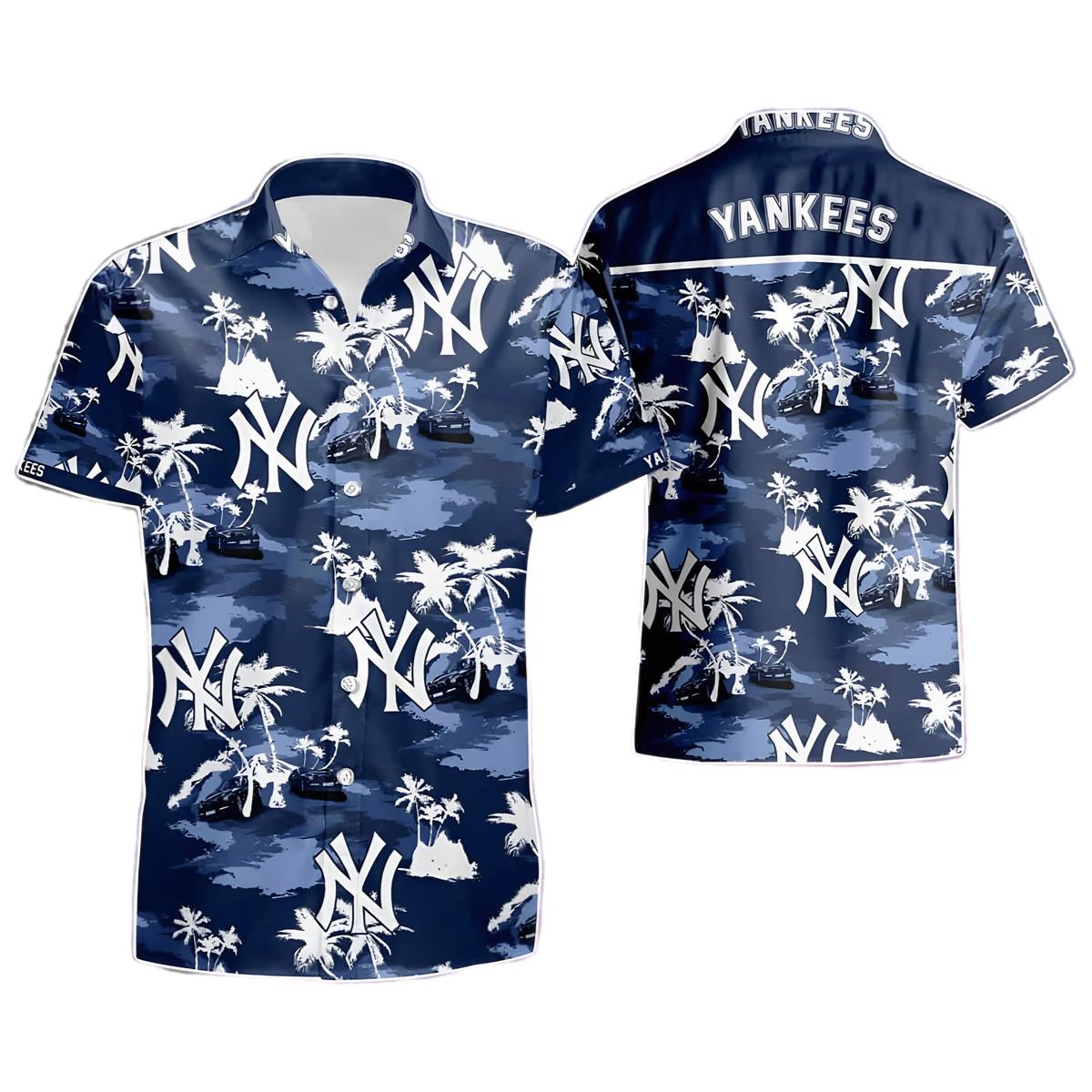 Mens New York Yankees Hawaiian Shirt