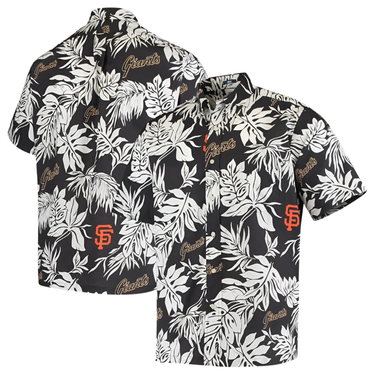 Mens Reyn Spooner Black Sf Giants Hawaiian Shirts