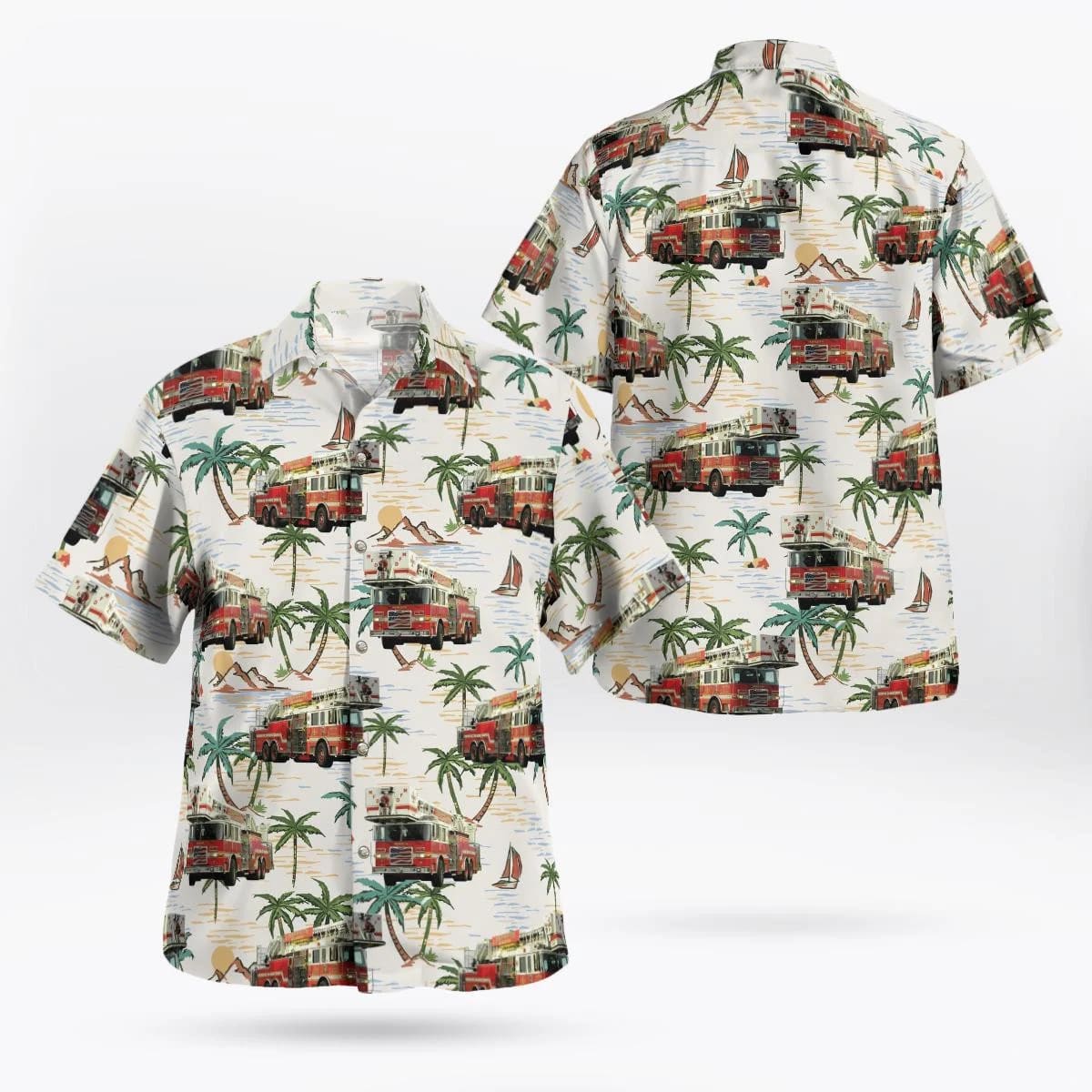 Meredith Fire Department, Meredith, NH Hawaiian Shirt - Gifts For Firefighters In Meredith, NH
