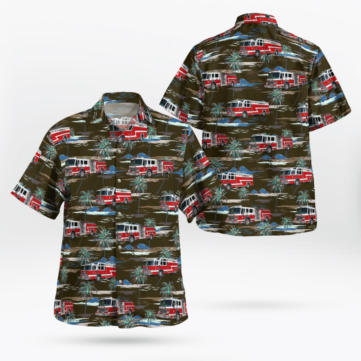 Merrimack, New Hampshire, Merrimack Fire Department Hawaiian Shirt - Gifts For Firefighters In Merrimack, NH