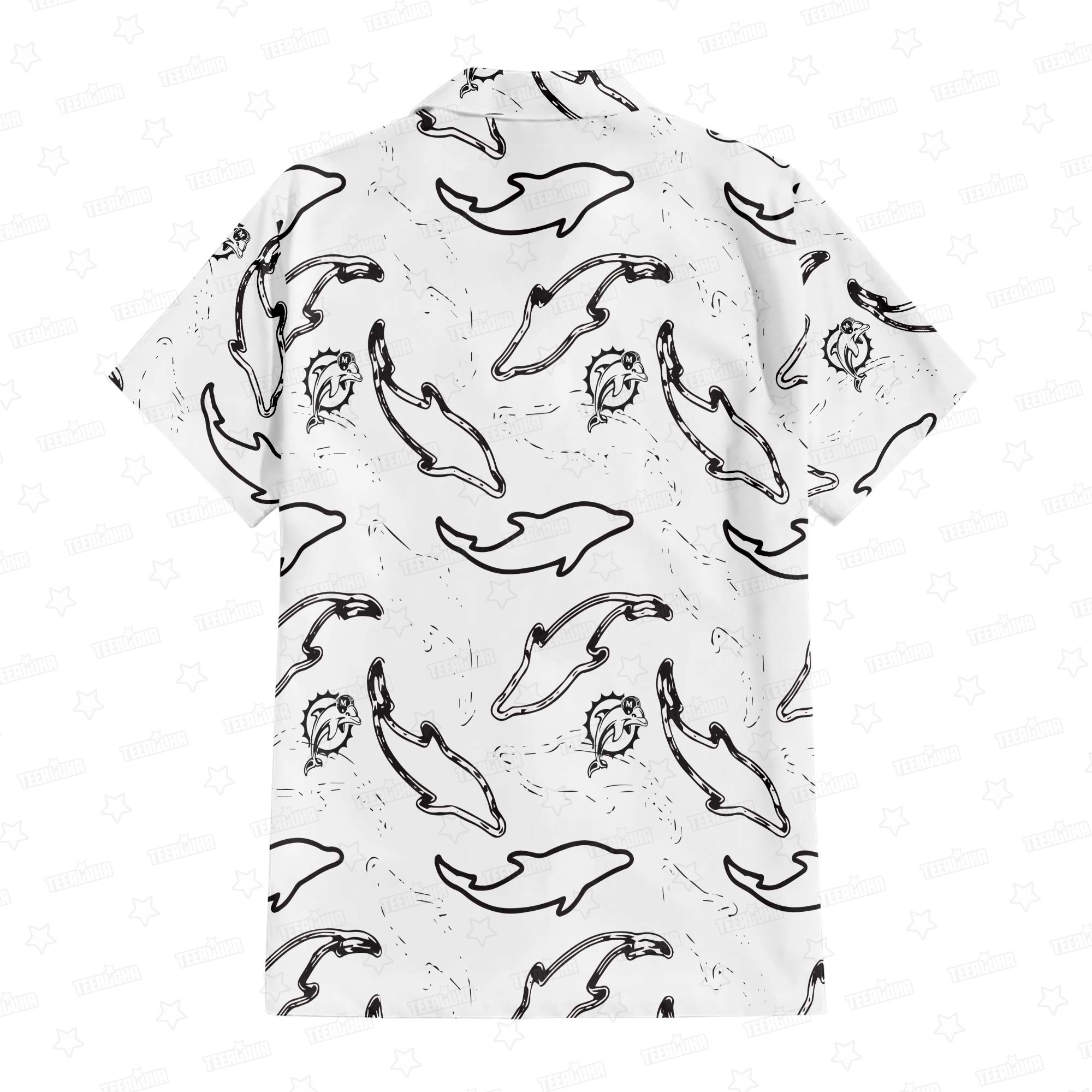 Miami Dolphins White Sea Hawaiian Shirt