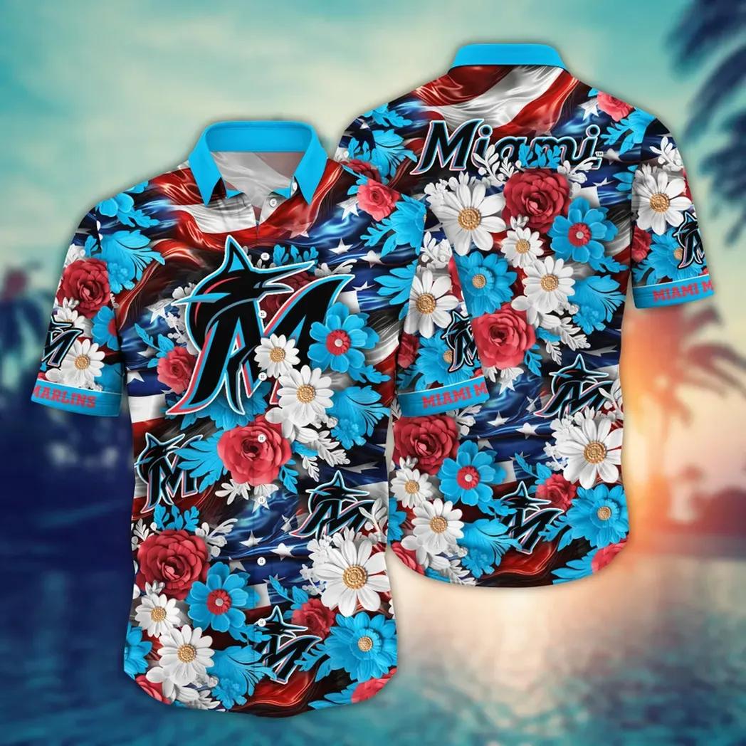 Miami Marlins MLB Aloha Hawaiian Shirt 2, MLB Hawaiian Shirt