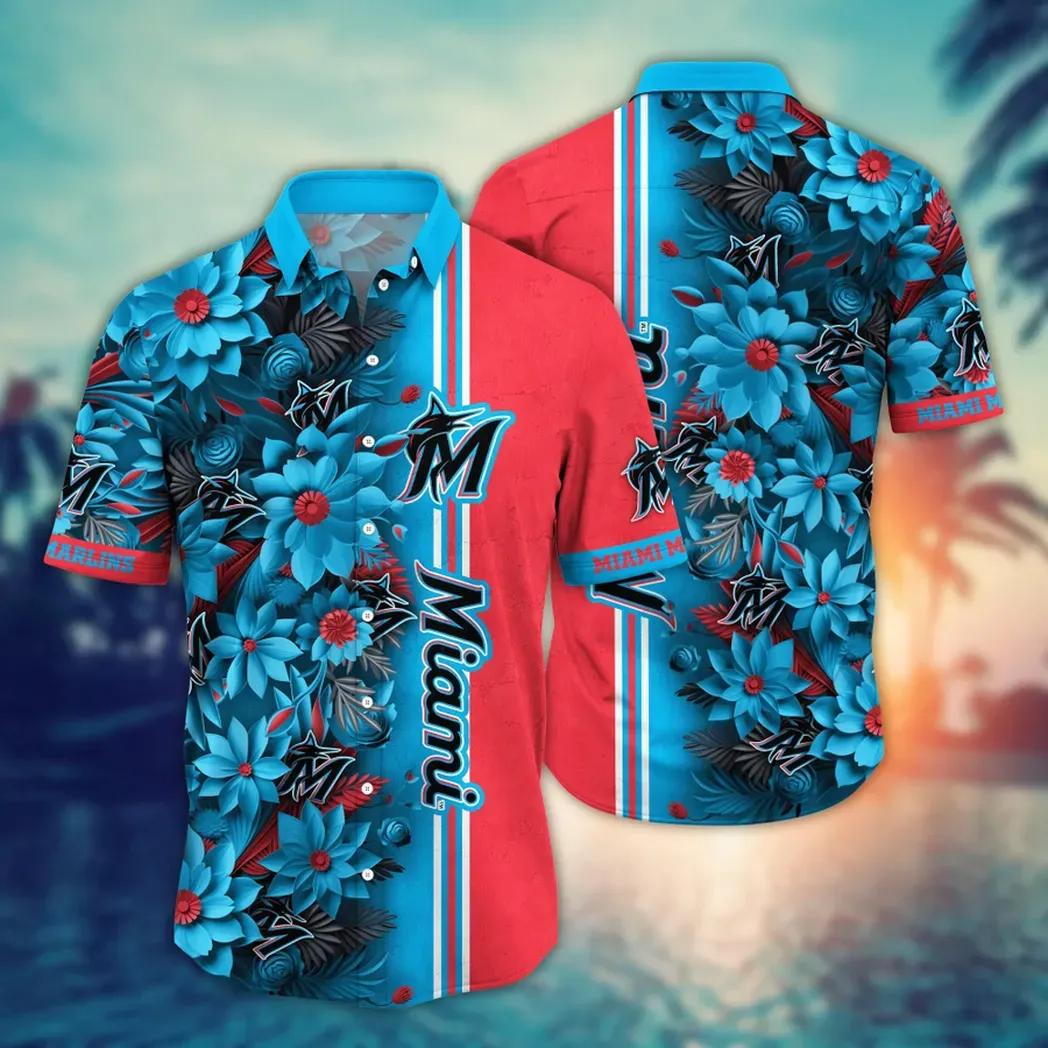 Miami Marlins MLB Flower Aloha Hawaiian Shirt 7, MLB Hawaiian Shirt