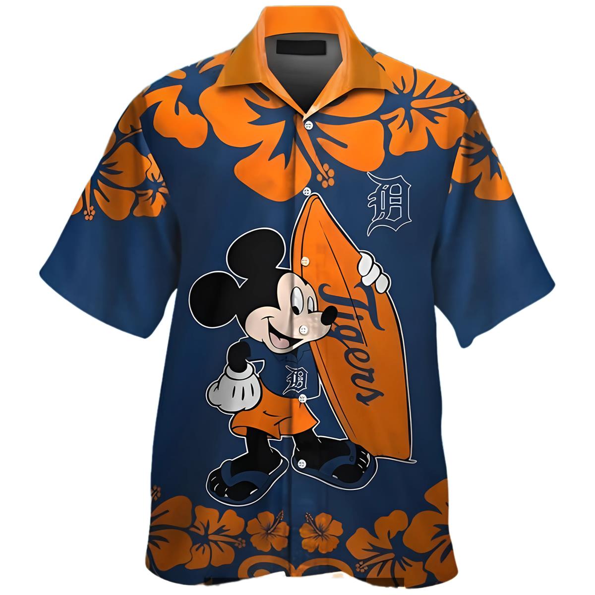 Mickey Mouse Disney Detroit Tigers Hawaii Shirt