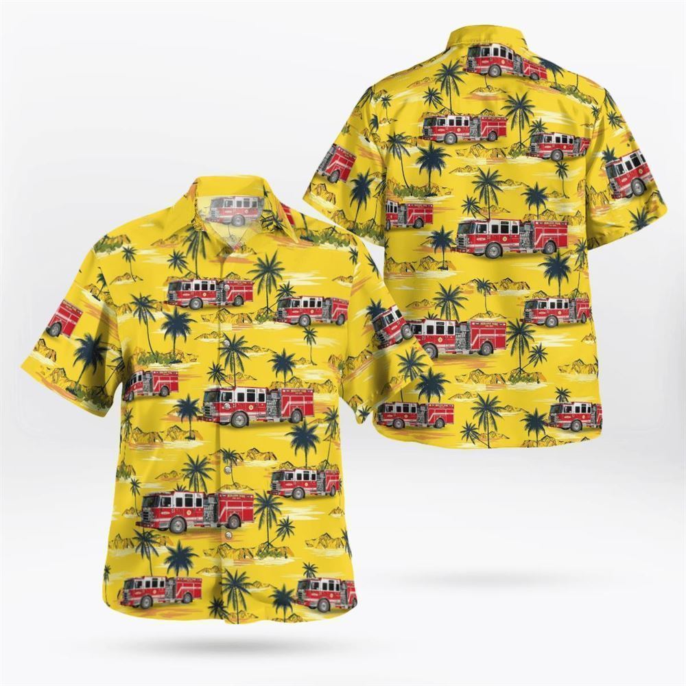 Midland Park, NJ, Midland Park Fire Department Hawaiian Shirt - Gifts For Firefighters In Midland Park, NJ
