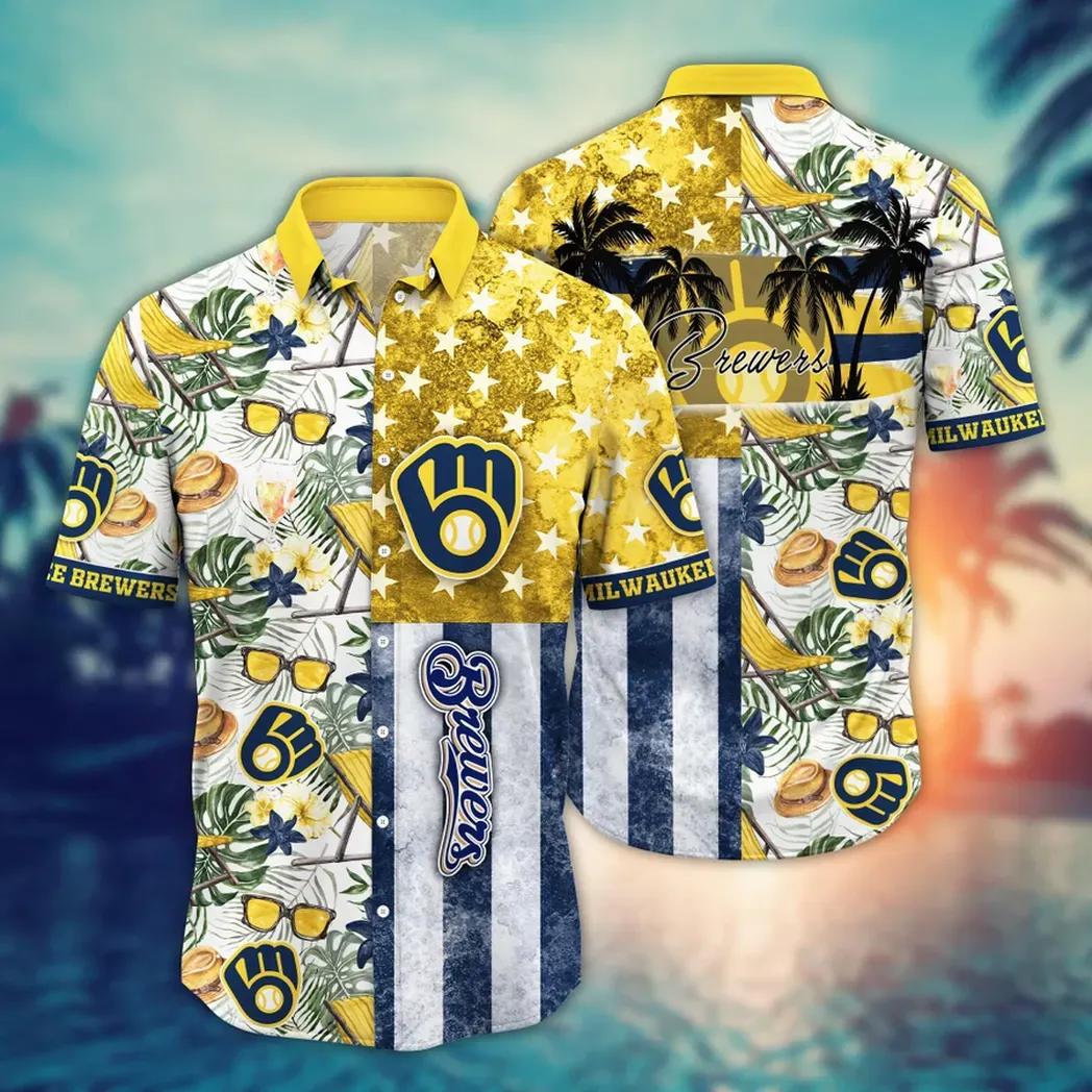 Milwaukee Brewers MLB Flower Aloha Hawaiian Shirt 14, MLB Hawaiian Shirt