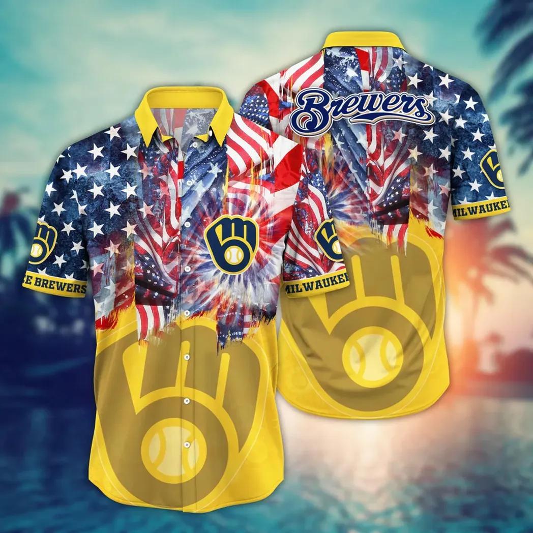 Milwaukee Brewers MLB Flower Aloha Hawaiian Shirt 15, MLB Hawaiian Shirt