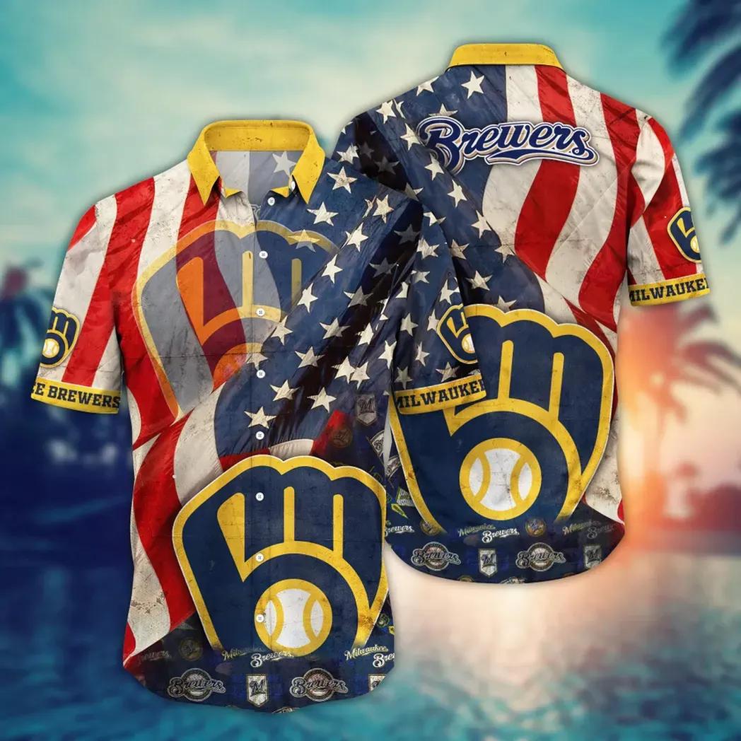 Milwaukee Brewers MLB Flower Aloha Hawaiian Shirt 16, MLB Hawaiian Shirt