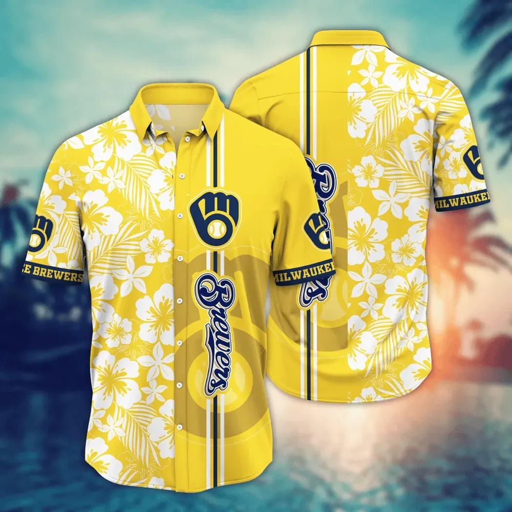 Milwaukee Brewers MLB Flower Aloha Hawaiian Shirt 17, MLB Hawaiian Shirt