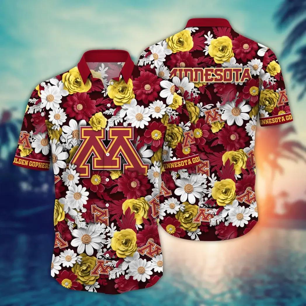 Minnesota Golden Gophers NCAA Flower Aloha Hawaiian Shirt 9, NCAA Hawaiian Shirt