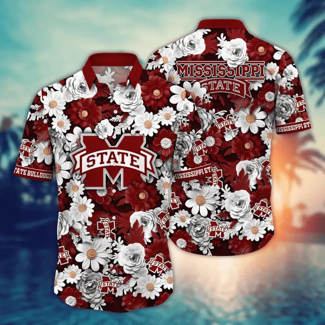 Mississippi State Bulldogs NCAA Flower Aloha Hawaiian Shirt 6, NCAA Hawaiian Shirt