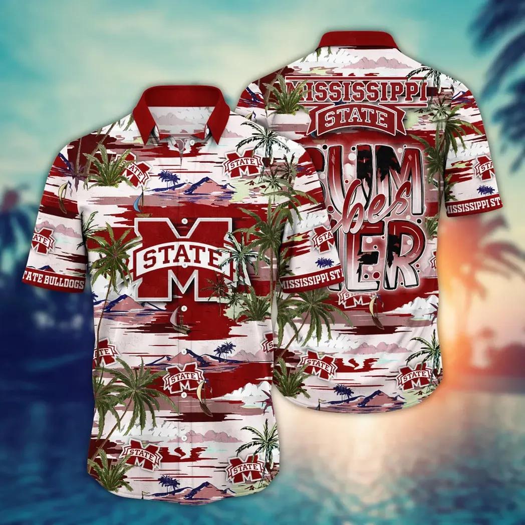 Mississippi State Bulldogs NCAA Flower Aloha Hawaiian Shirt 8, NCAA Hawaiian Shirt