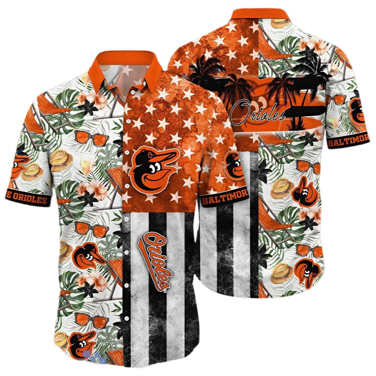 MLB Baltimore Orioles Aloha Shirt