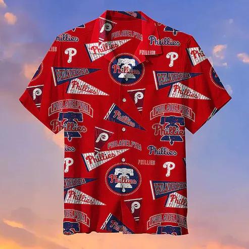 MLB Philadelphia Phillies Retro Hawaiian Shirt, Phillies Hawaiian Shirt For Men
