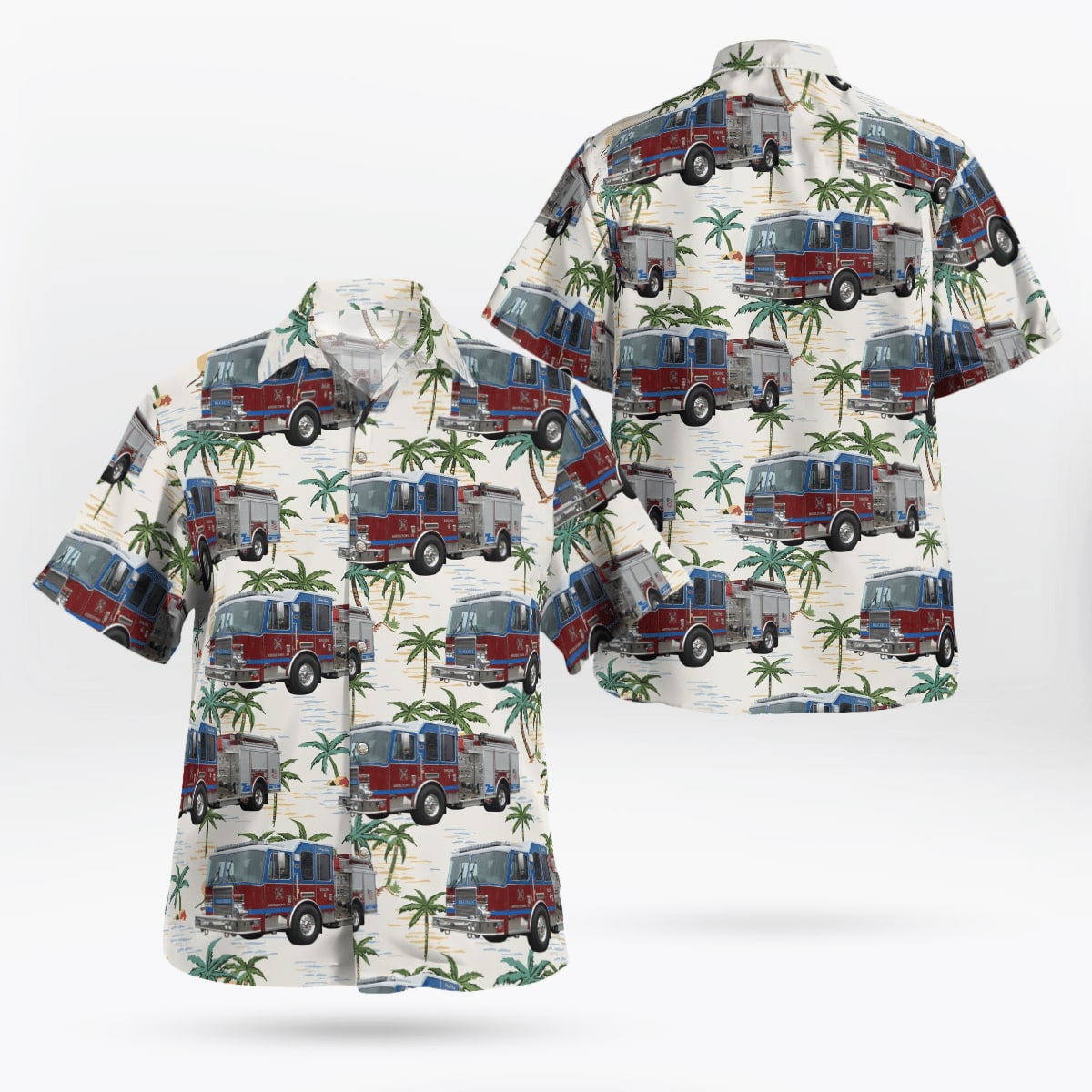 Monroe, NY, South Blooming Grove Fire Department Hawaiian Shirt - Gifts For Firefighters In Monroe, NY