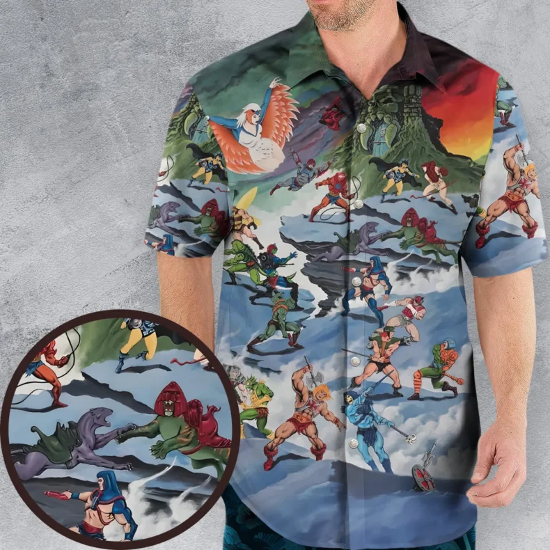 MOTU Castle Grayskull Battle Hawaiian Shirt