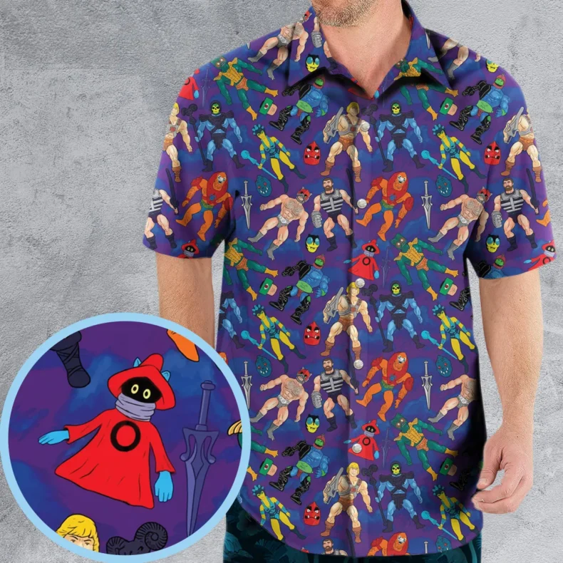 MOTU Figures Hawaiian Shirt