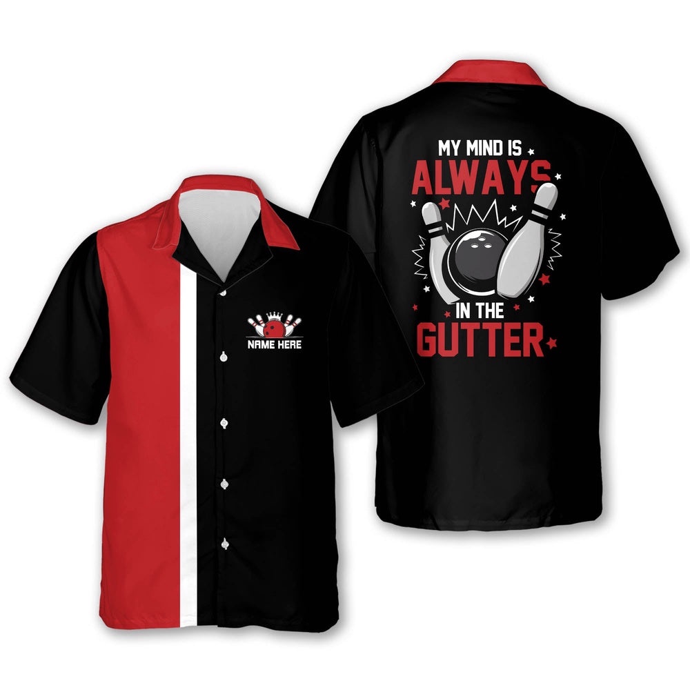 My Mind Is Always Bowling Shirts, Custom Bowling Shirt, Custom Team Bowling Hawaiian Shirt