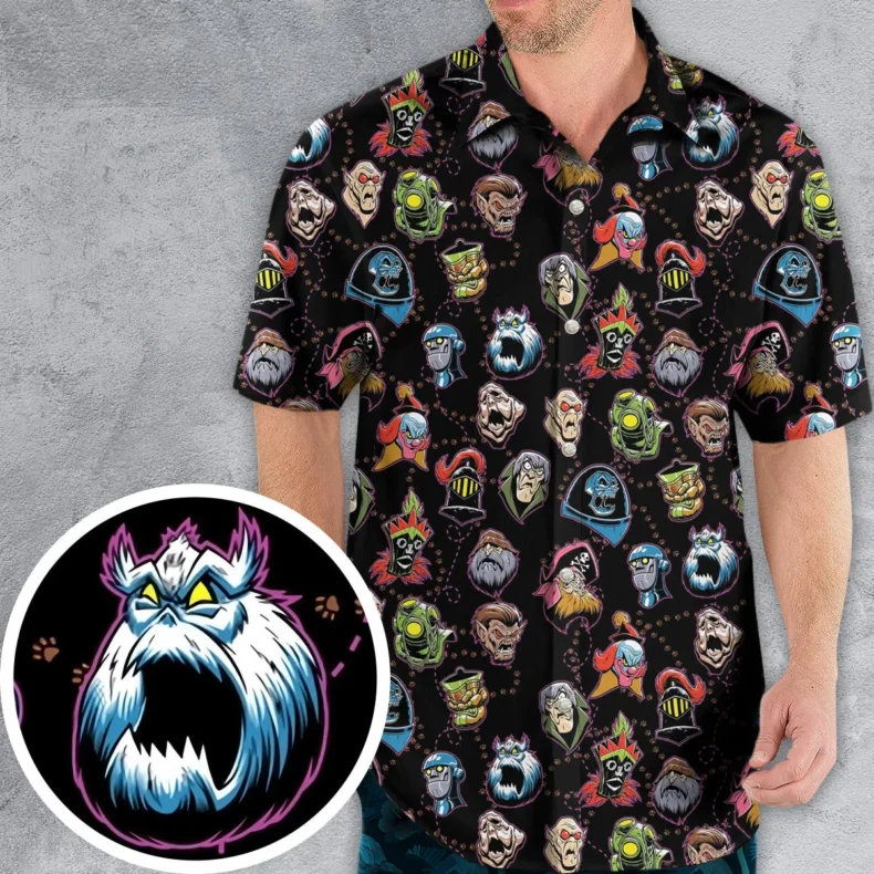 Mystery Maniacs Scooby Villains Pattern Hawaiian Shirt