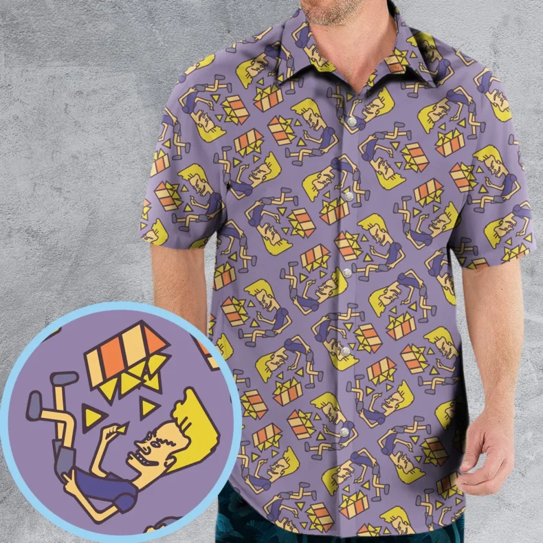 Nachos Rule Beavis and Butthead Hawaiian Shirt