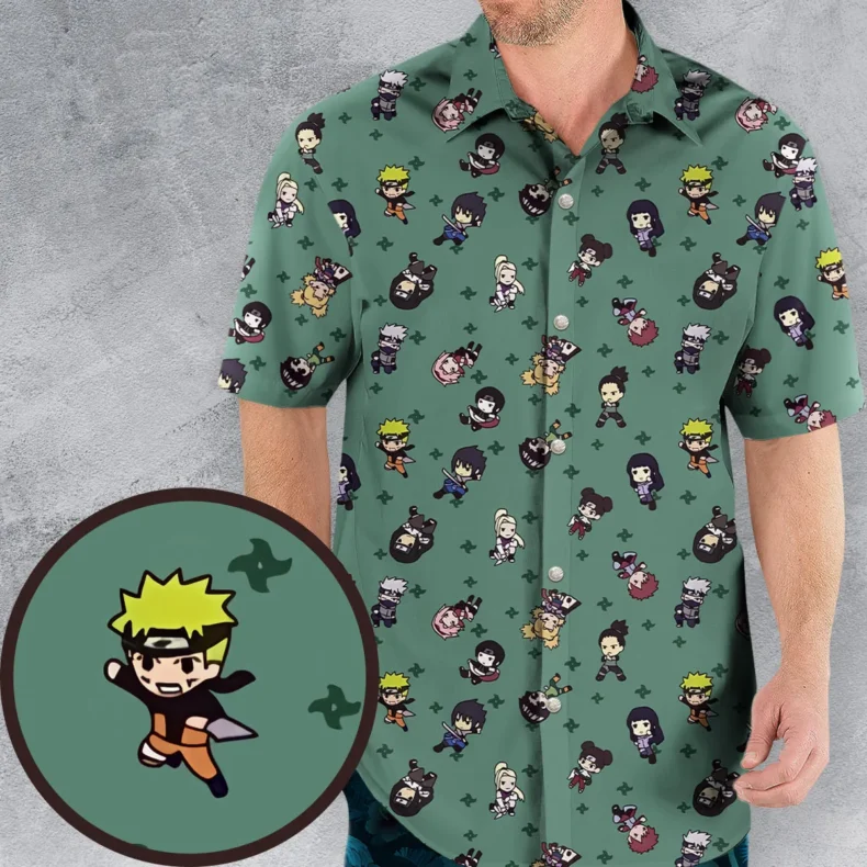 Naruto Chibi Team Hawaiian Shirt