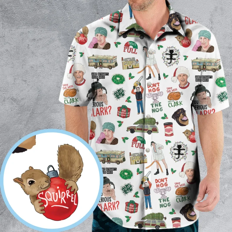 National Lampoon's Christmas Vacation Pattern Hawaiian Shirt