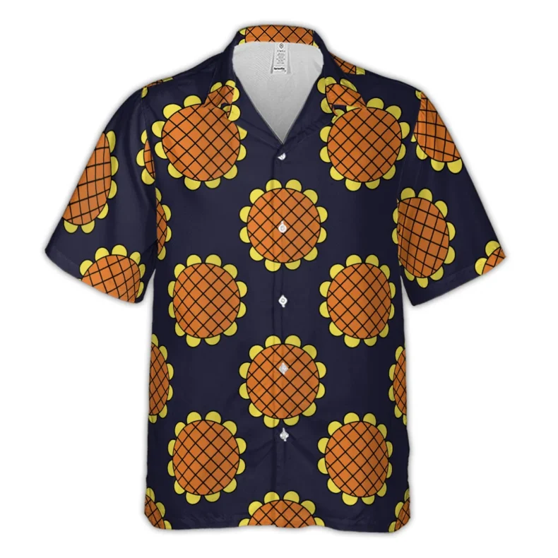 Navy Blue Monkey D. Luffy Dressrosa One Piece Hawaiian Shirt