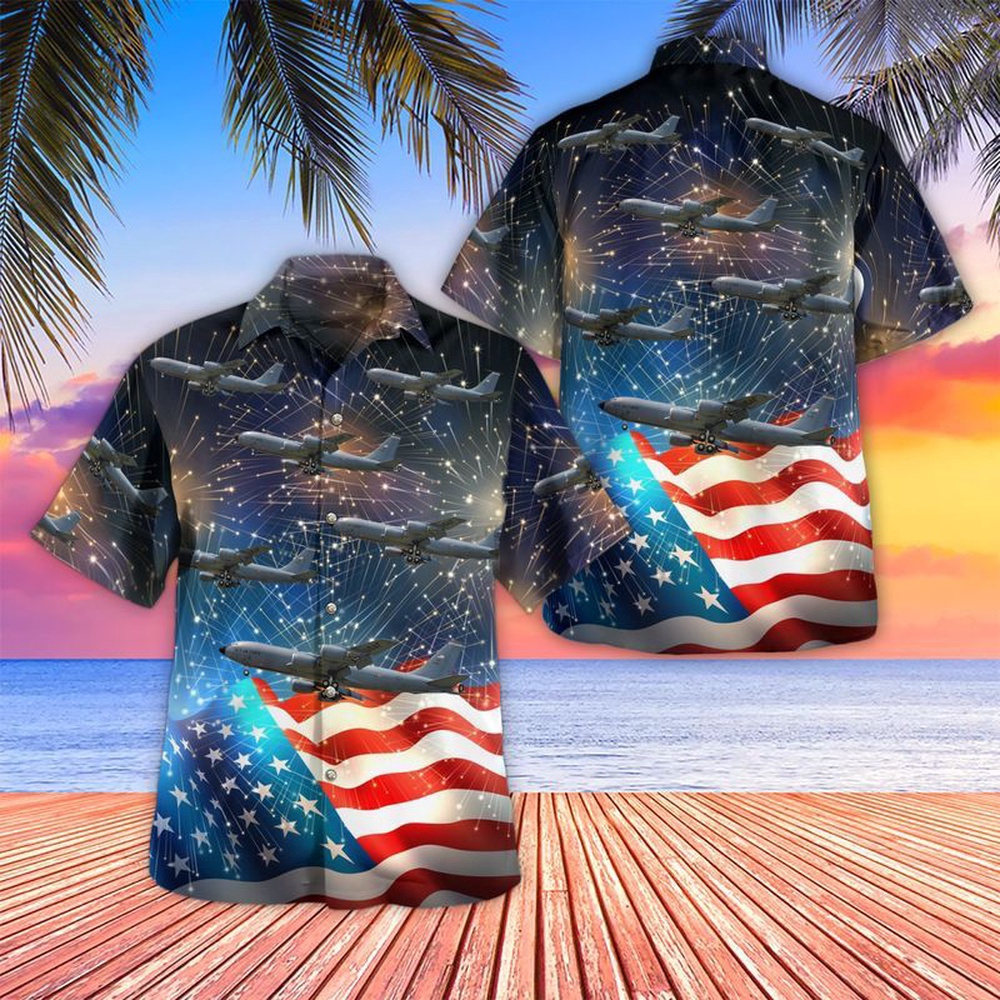 Nebraska Air National Guard Boeing Kc-135R Stratotanker 59-1495 Hawaiian Shirt, 4th Of July Hawaiian Shirt, 4th Of July Shirt