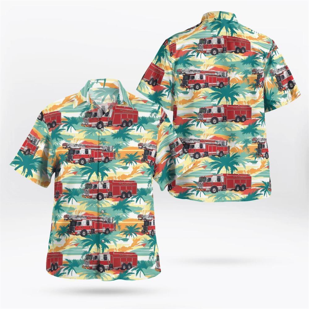 New Carlisle, Indiana, New Carlisle Fire Department Hawaiian Shirt - Gifts For Firefighters In New Carlisle, IN
