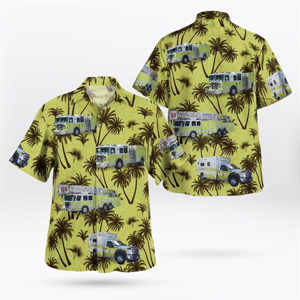 New Freedom, Pennsylvania, Rose Fire Company #1 Hawaiian Shirt - Gifts For Firefighters In New Freedom, PA