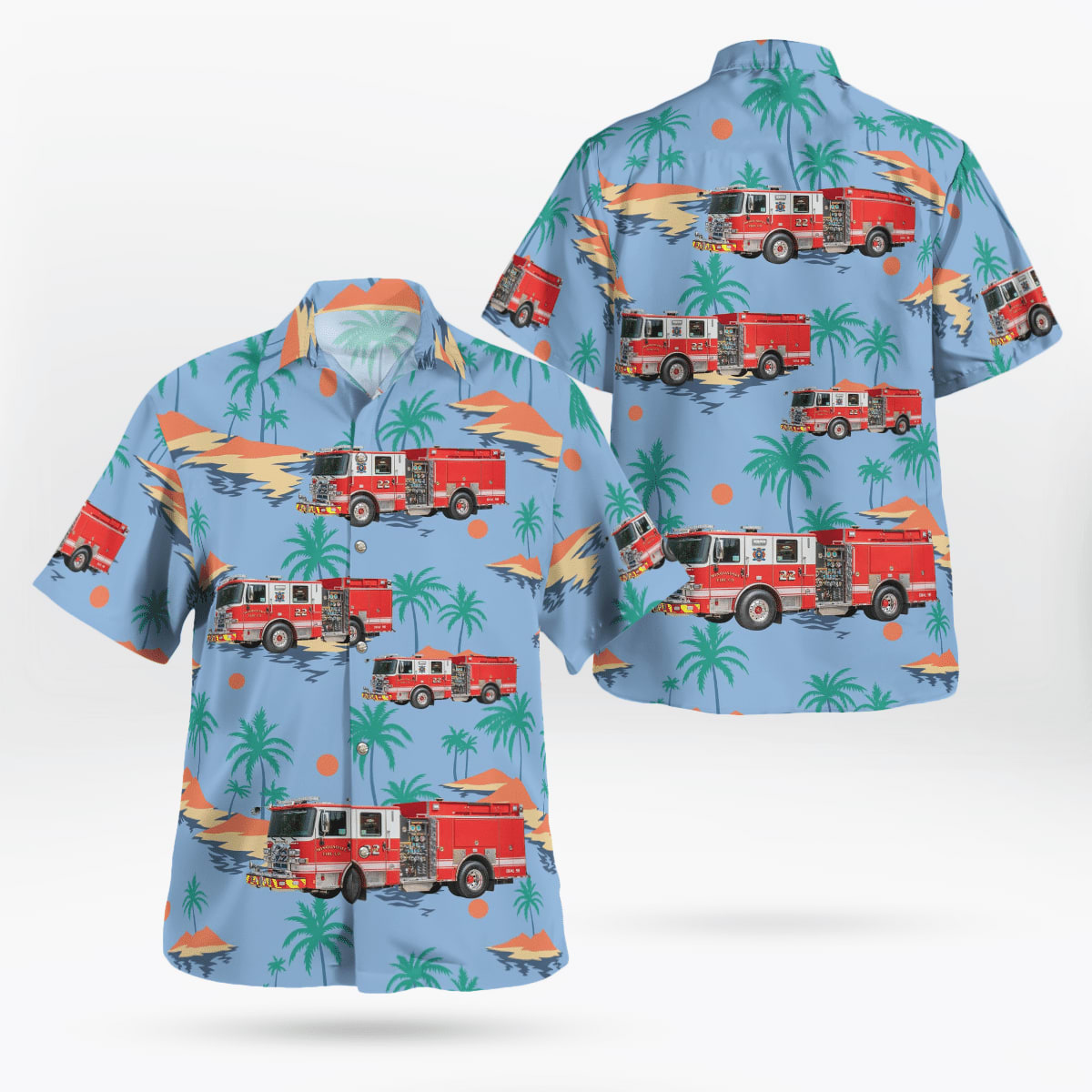New Glasgow, NS, Canada, New Glasgow Fire Dept - Station 33 Hawaiian Shirt - Gifts For Firefighters In New Glasgow, NS