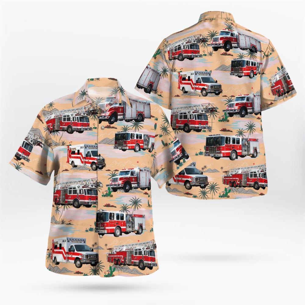 New Hampshire Fire Academy & Emergency Medical Services Hawaiian Shirt - Gifts For Firefighters In New Hampshire