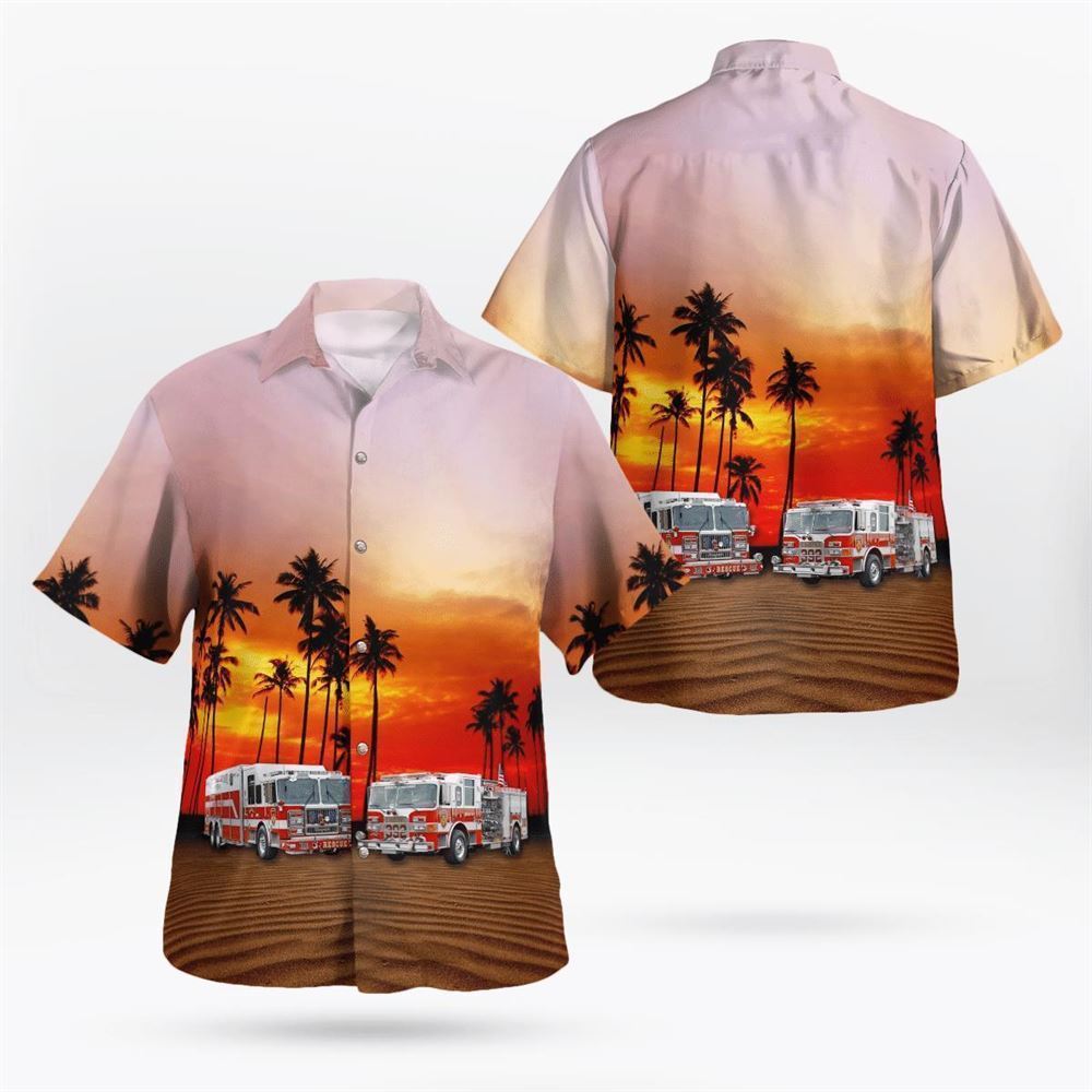 New Holland, Pennsylvania, Garden Spot Fire Rescue (GSFR39) Hawaiian Shirt - Gifts For Firefighters In New Holland, PA