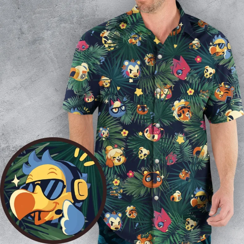 New Horizons Characters Amimal Crossing Hawaiian Shirt