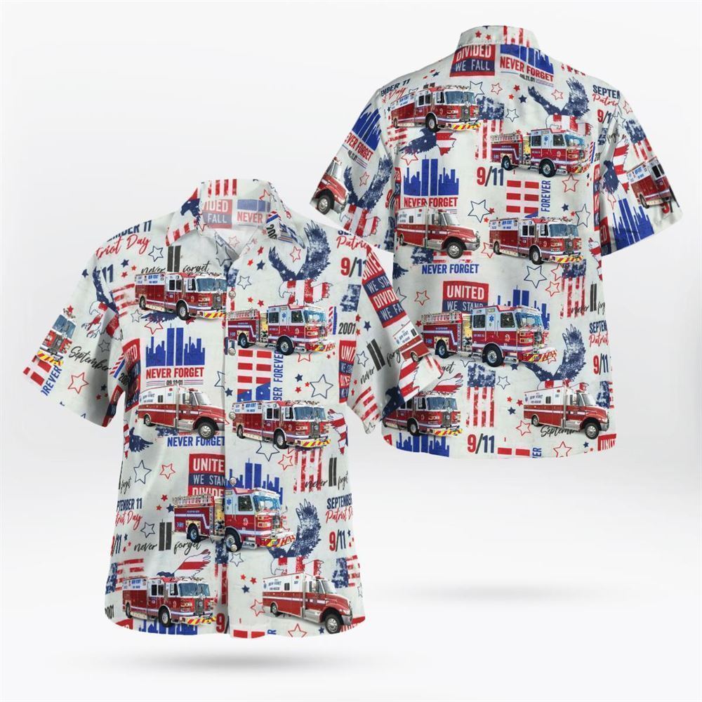 New Kent Fire-Rescue, New Kent, Virginia Hawaiian Shirt - Gifts For Firefighters In New Kent, VA