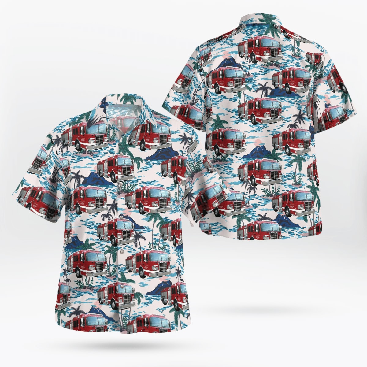 New London, Wisconsin, New London Fire Department Hawaiian Shirt - Gifts For Firefighters In New London, WI