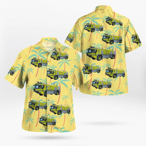 New Orleans, Louisiana, Lakefront Airport Fire Department Hawaiian Shirt - Gifts For Firefighters