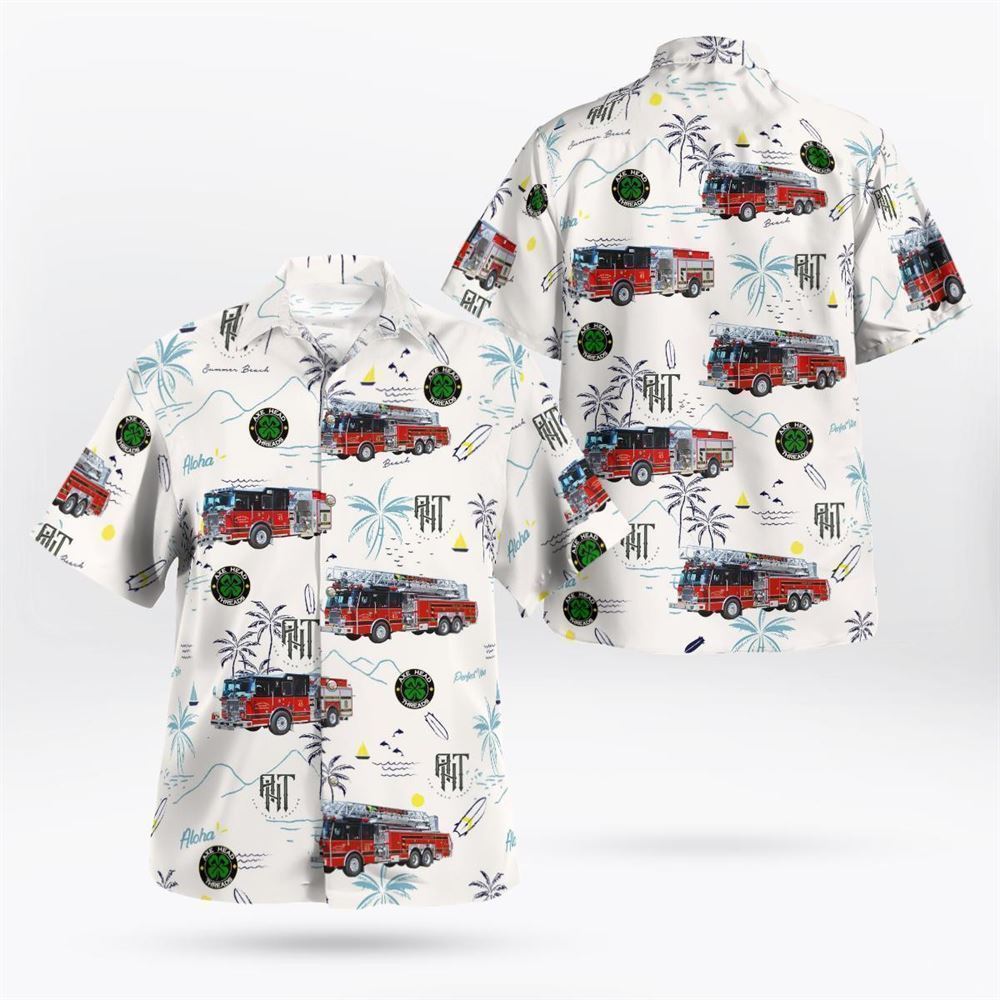 New Palestine, Indiana, Sugar Creek Township Fire Hawaiian Shirt - Gifts For Firefighters In New Palestine, IN