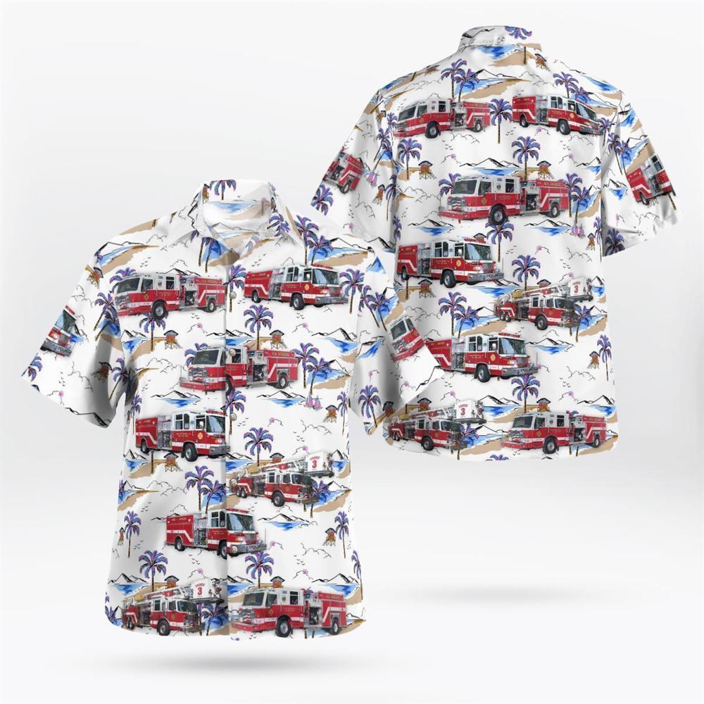 New Providence Volunteer Fire Department, New Providence, New Jersey Hawaiian Shirt - Gifts For Firefighters In New Providence, NJ