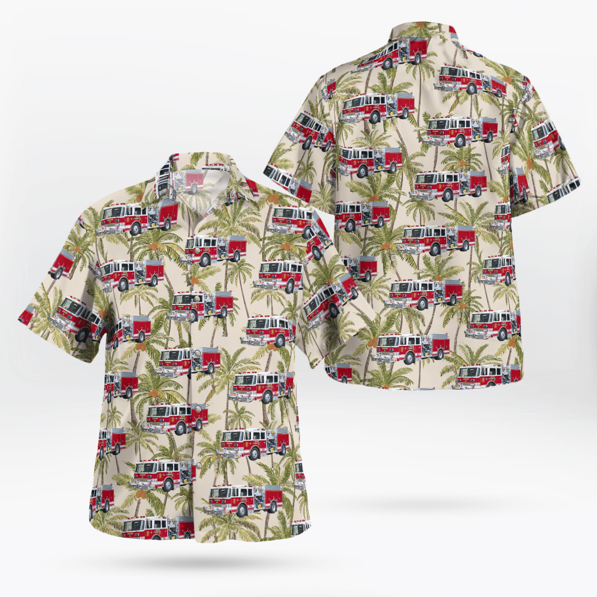 New York, Elmsford Fire Department Hawaiian Shirt - Gifts For Firefighters In Elmsford, NY