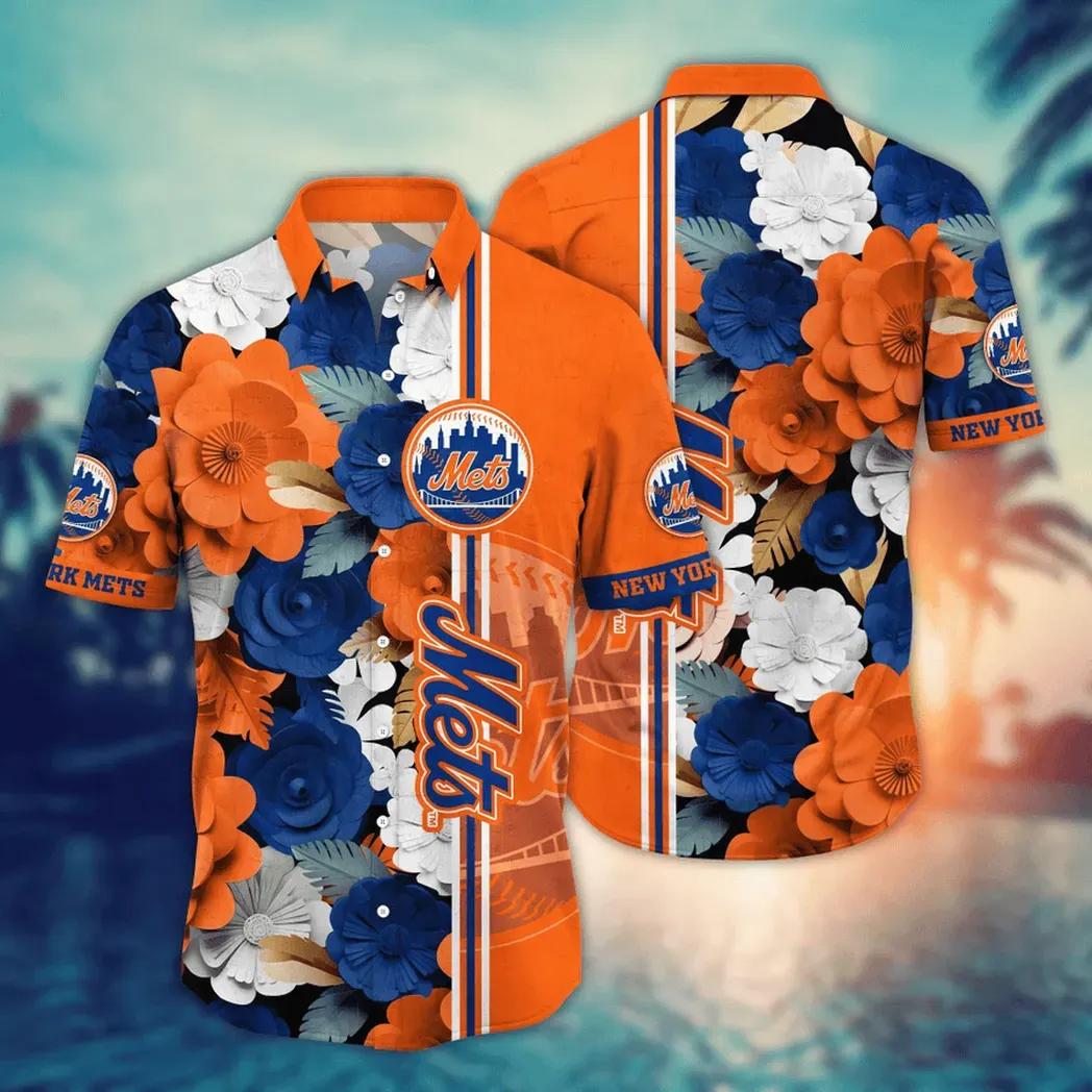 New York Mets MLB Flower Aloha Hawaiian Shirt 20, MLB Hawaiian Shirt