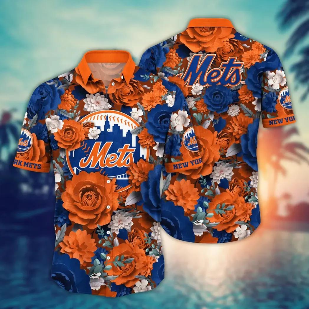New York Mets MLB Flower Aloha Hawaiian Shirt 6, MLB Hawaiian Shirt