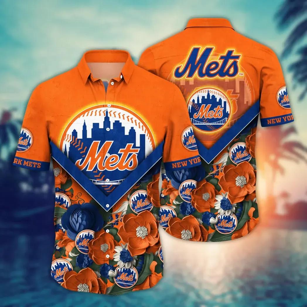 New York Mets MLB Flower Aloha Hawaiian Shirt 8, MLB Hawaiian Shirt